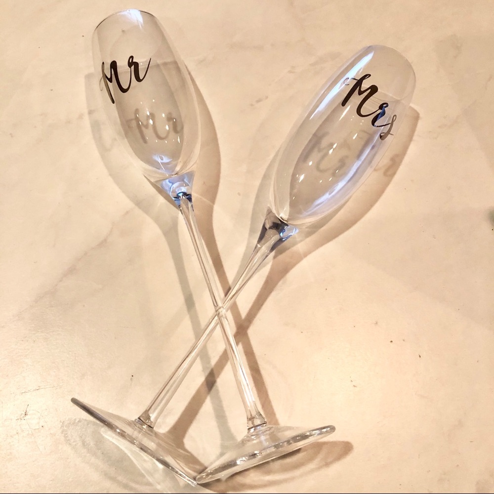 Mr. & Mrs. Champagne Flutes